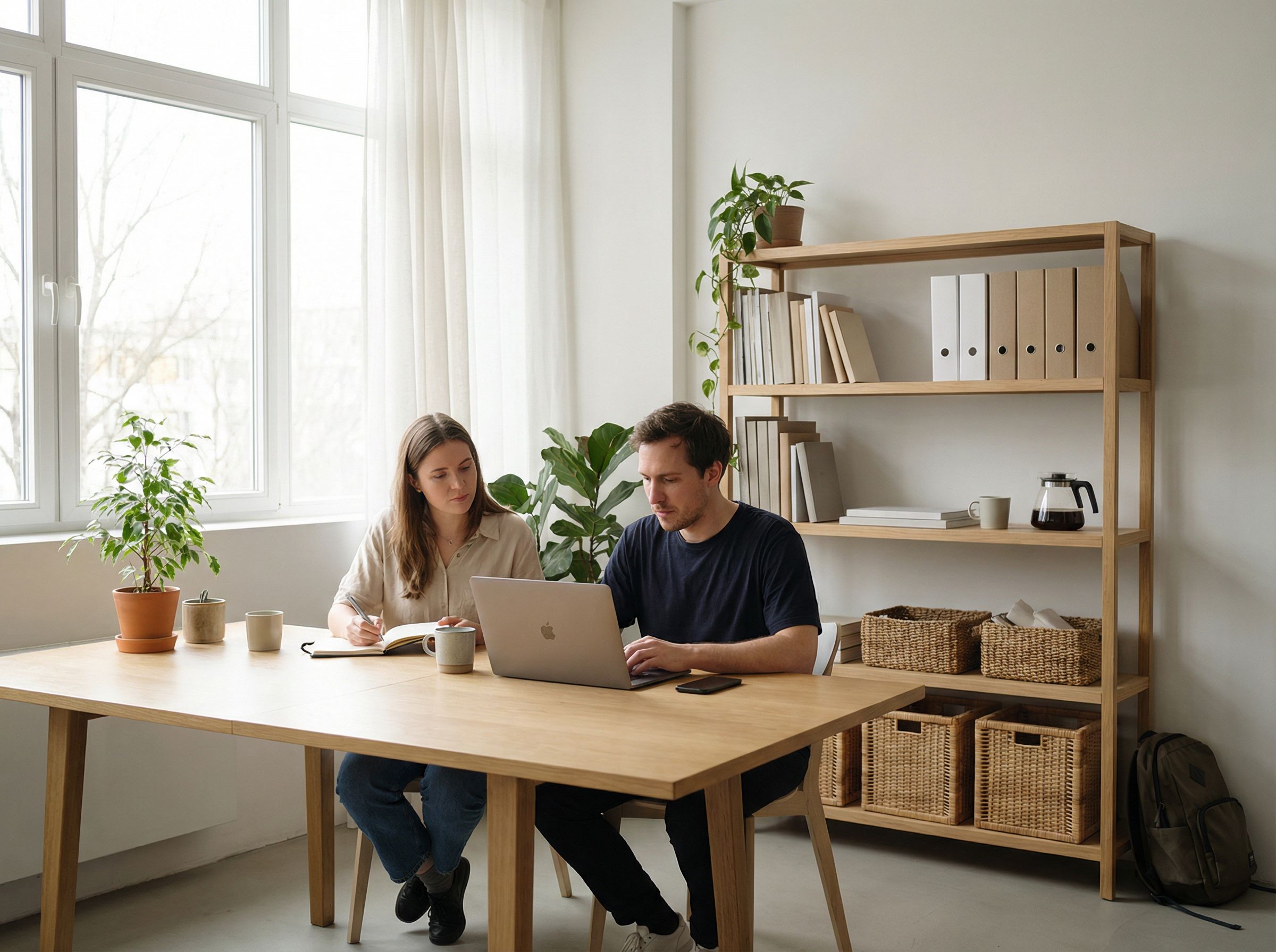 Confident businesswoman presenting a development strategy on a flipchart in a modern office.